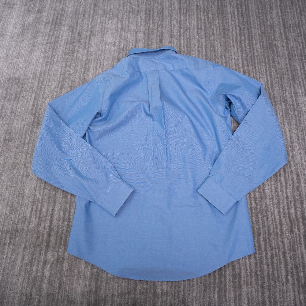 Brooks Brothers Button Up Shirt Mens 16 Blue Excellent Non-Iron Cotton Long Slv - Picture 2 of 9